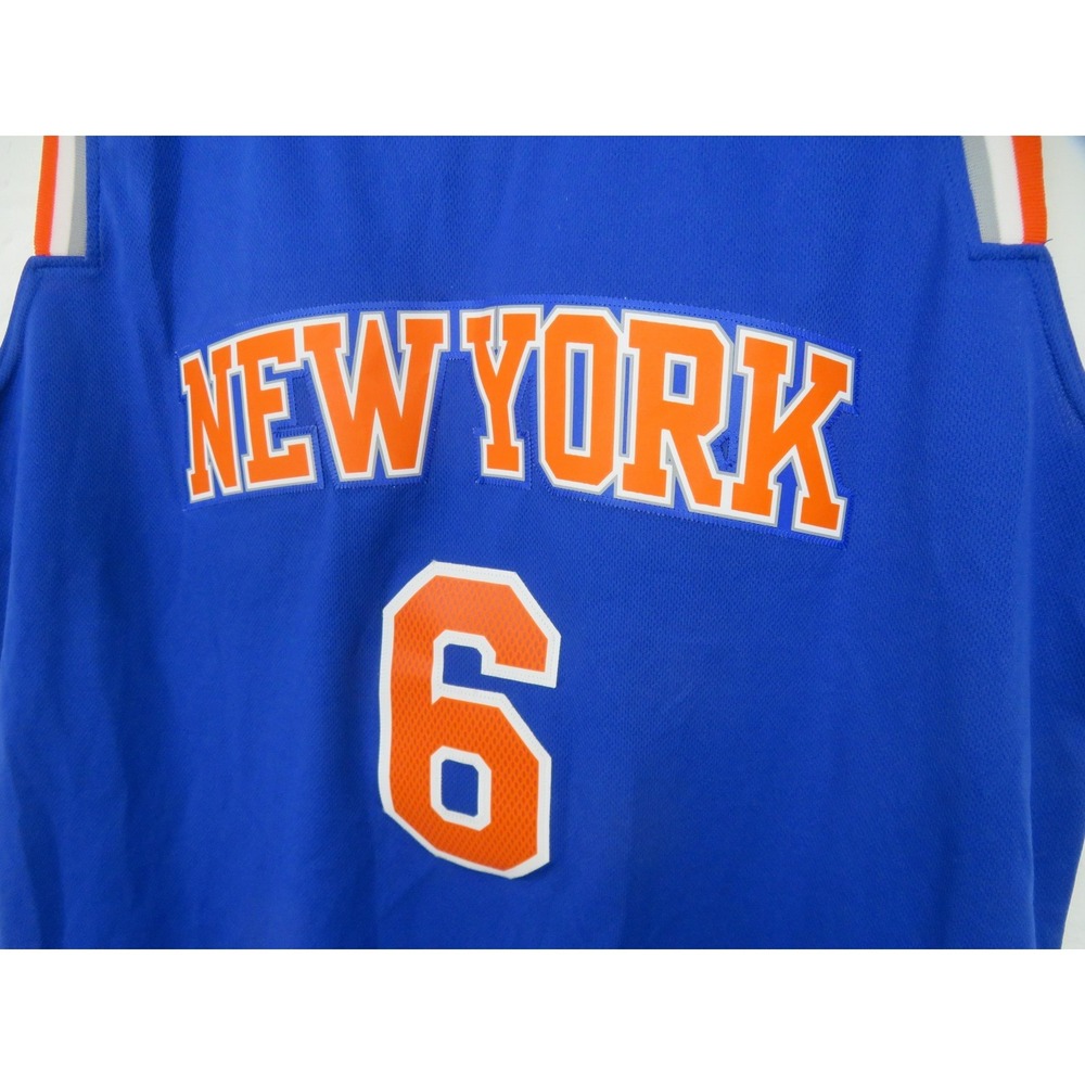 New York Knicks Tyson Chandler #6 Jersey Mens XL Blue Adidas NBA Basketball - Picture 5 of 12